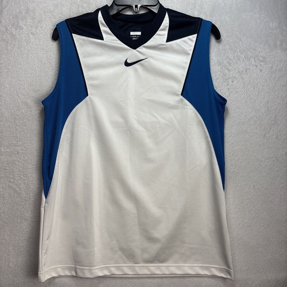 Nike Flight Sleeveless Shirt Jersey Basketball Youth Boys Size Large White 14/16